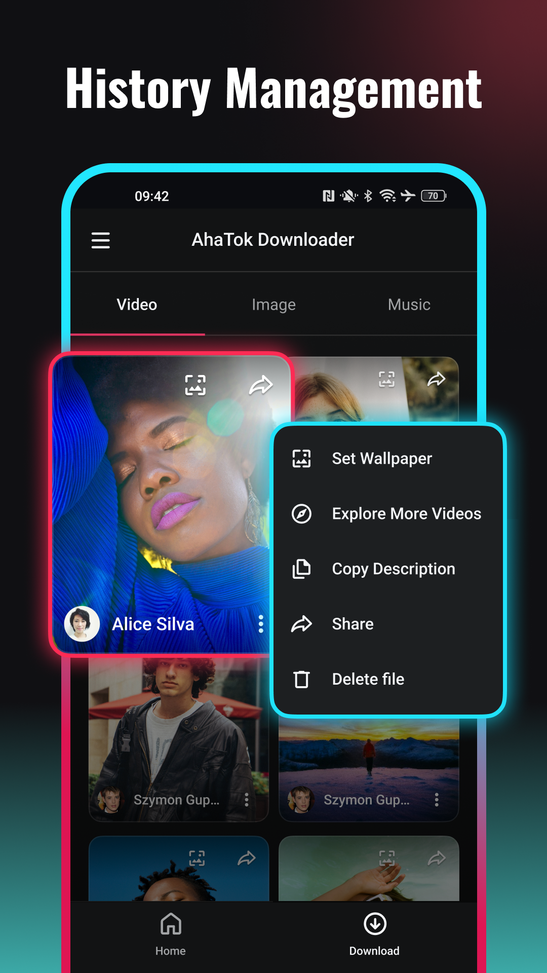 اسکرین شات 6 برنامه SnapTik - TT Video Downloader
