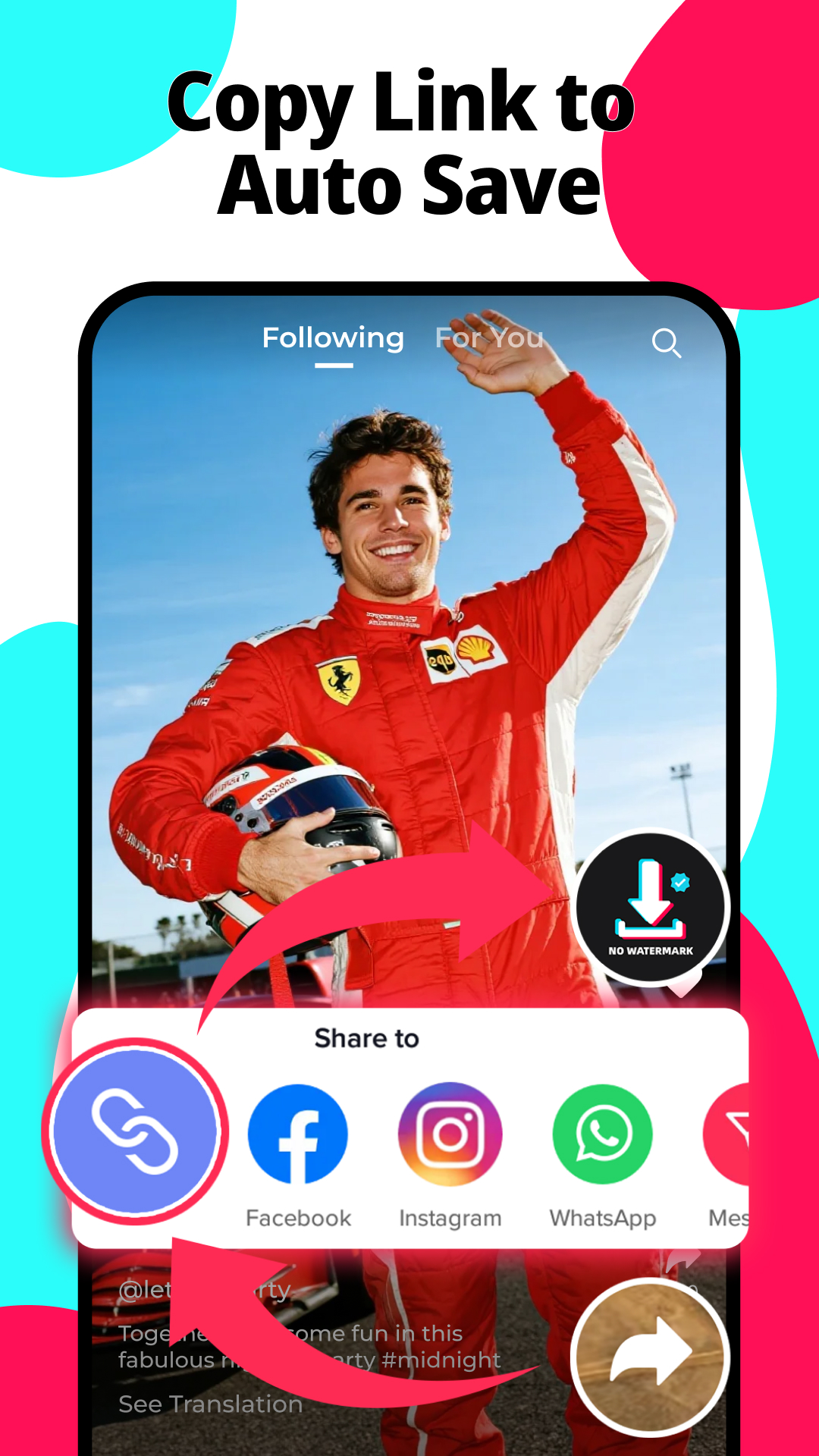 اسکرین شات 2 برنامه Download video no watermark