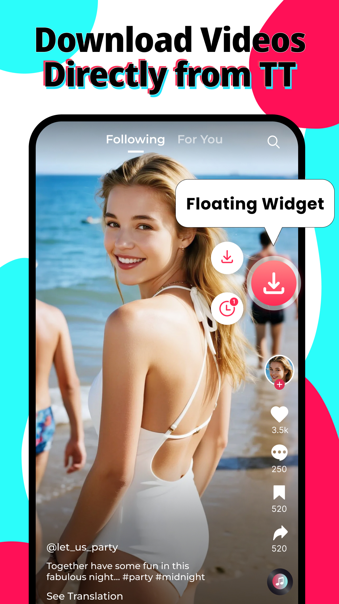 اسکرین شات 1 برنامه Download video no watermark