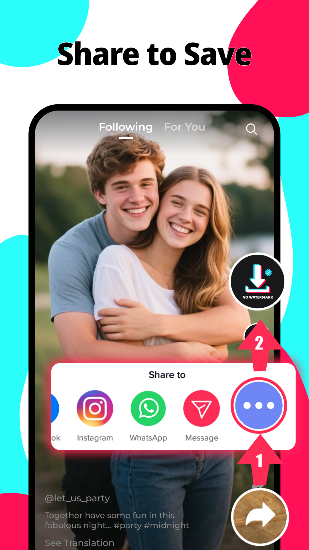اسکرین شات 3 برنامه Download video no watermark