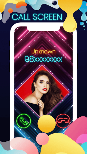 اسکرین شات 2 برنامه Color Caller Screen, Phone Call, Color Themes