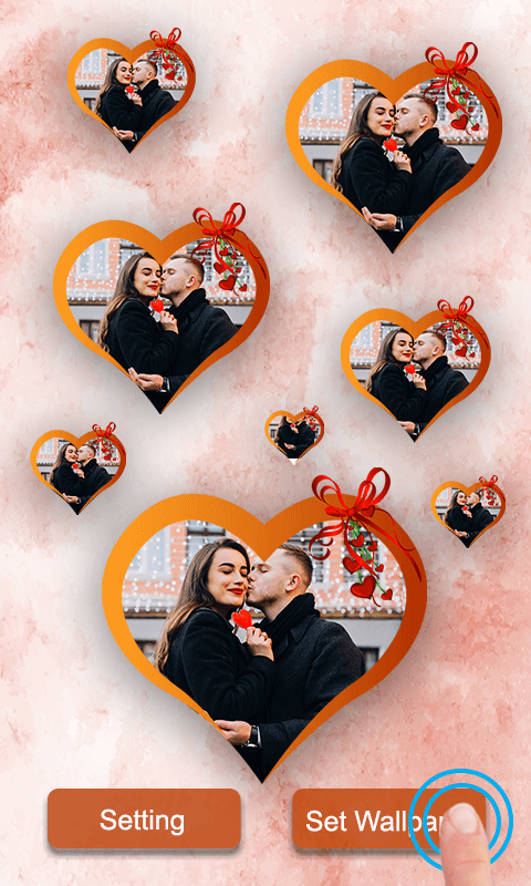 اسکرین شات 1 برنامه Crazy Magicly Love Heart Slide