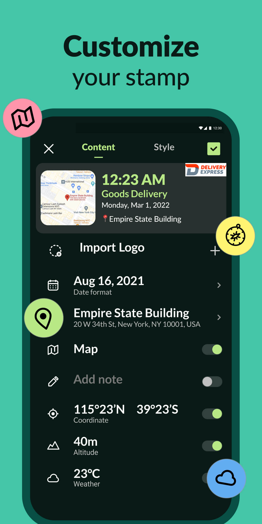 اسکرین شات 3 برنامه Timestamp Camera, Auto GPS Cam