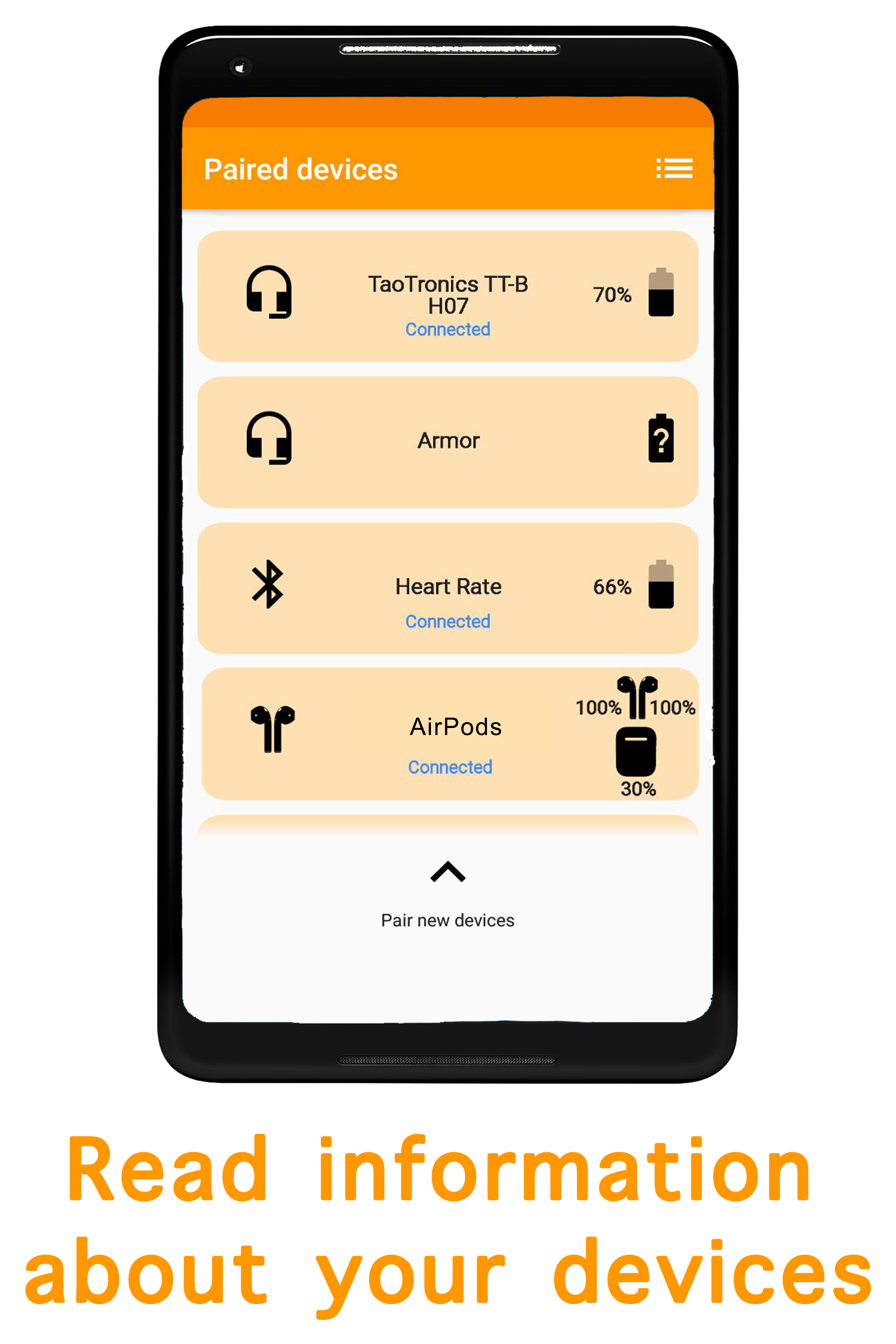 اسکرین شات 1 برنامه BlueBatt - Bluetooth Battery Reader