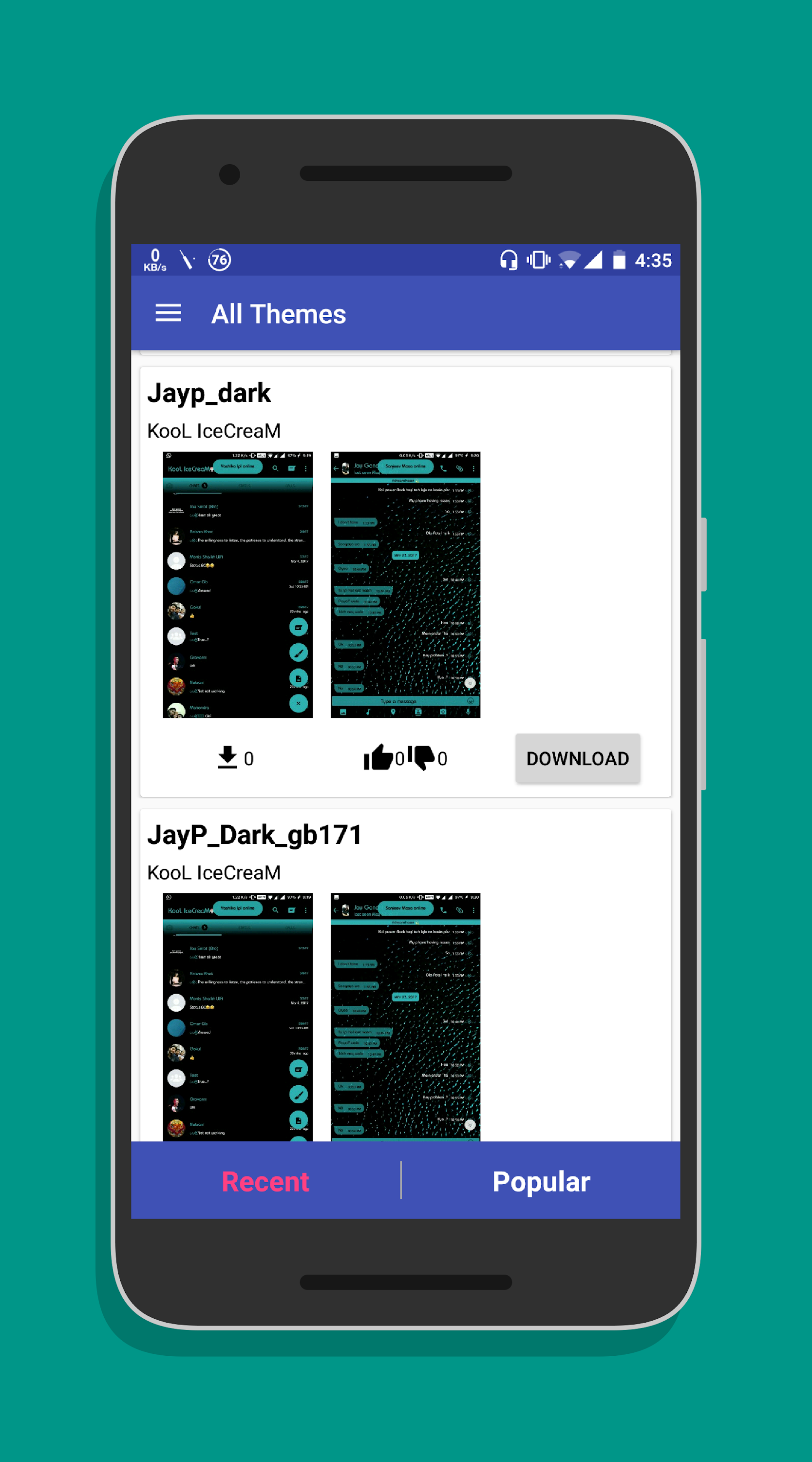 اسکرین شات 1 برنامه OsmThemes - Themes & Wallpaper