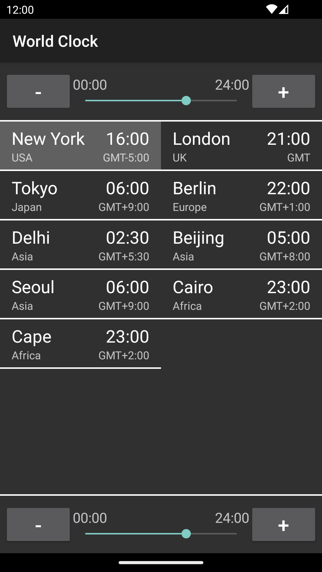 اسکرین شات 4 برنامه World Clock & Widget