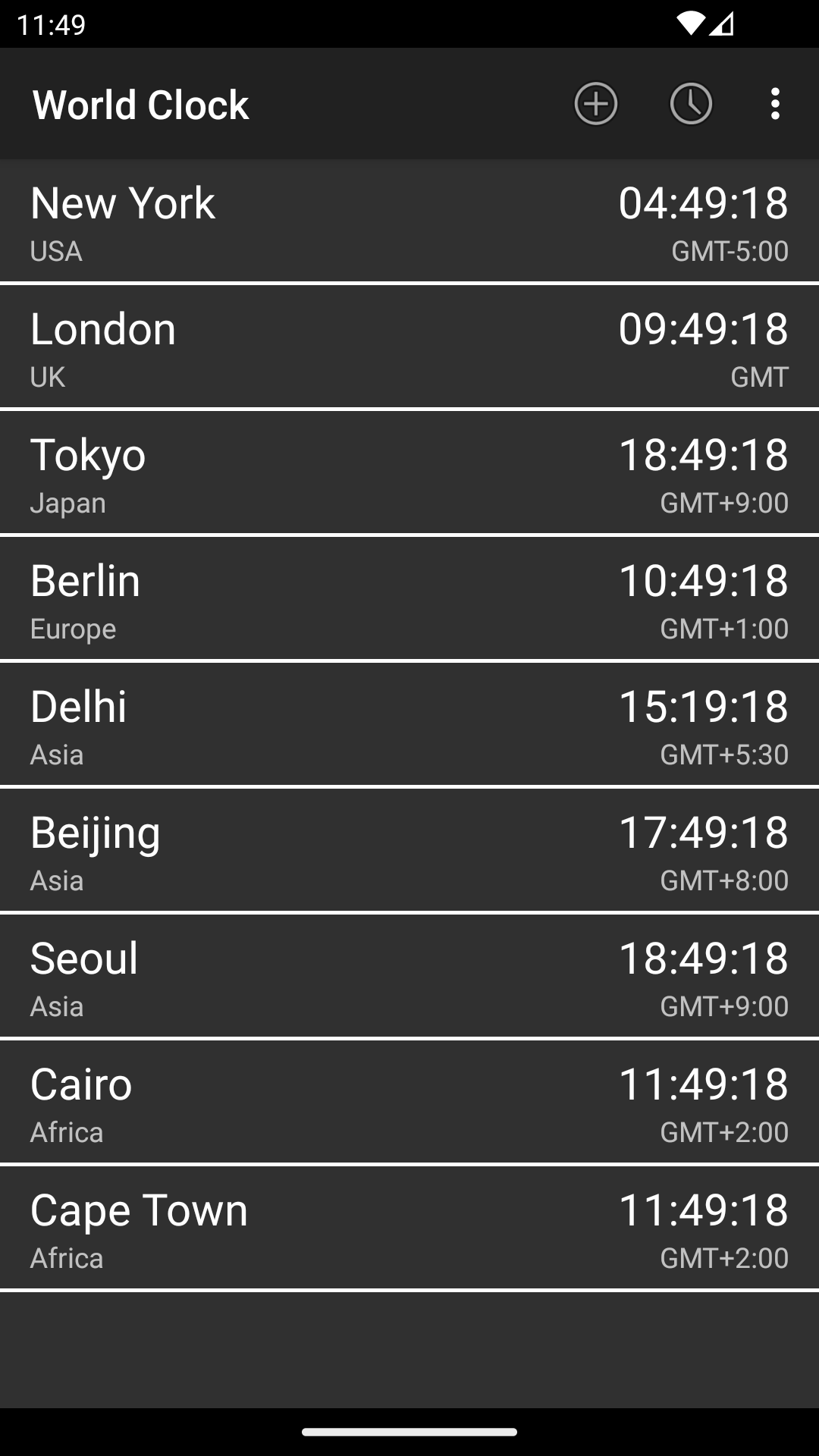 اسکرین شات 2 برنامه World Clock & Widget