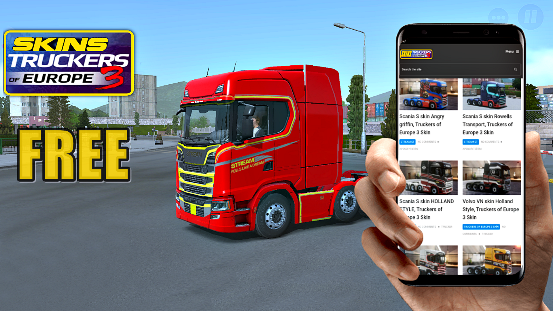 اسکرین شات 1 برنامه Skins Truckers of europe 3
