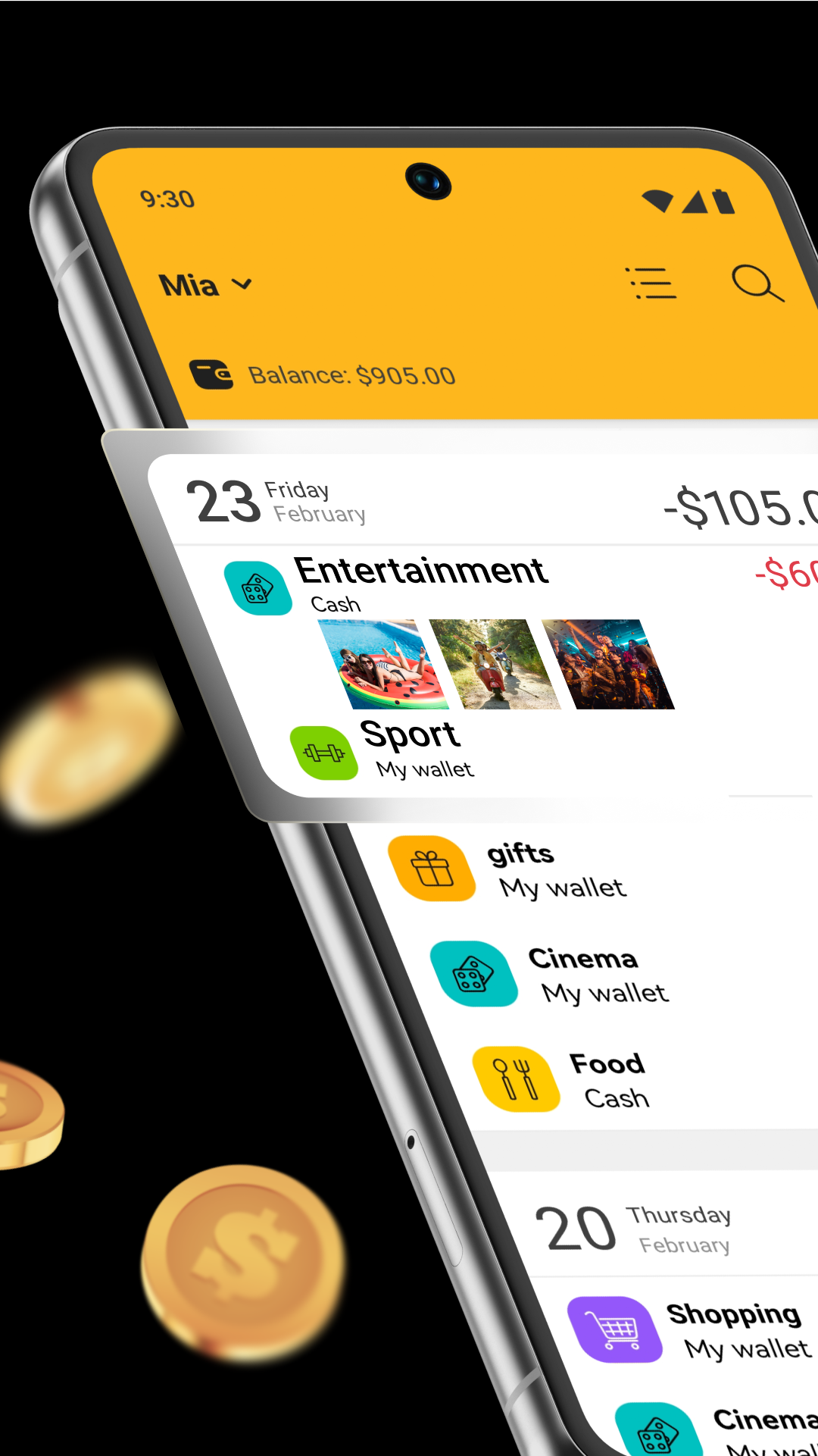 اسکرین شات 1 برنامه Money Manager: Expense Tracker