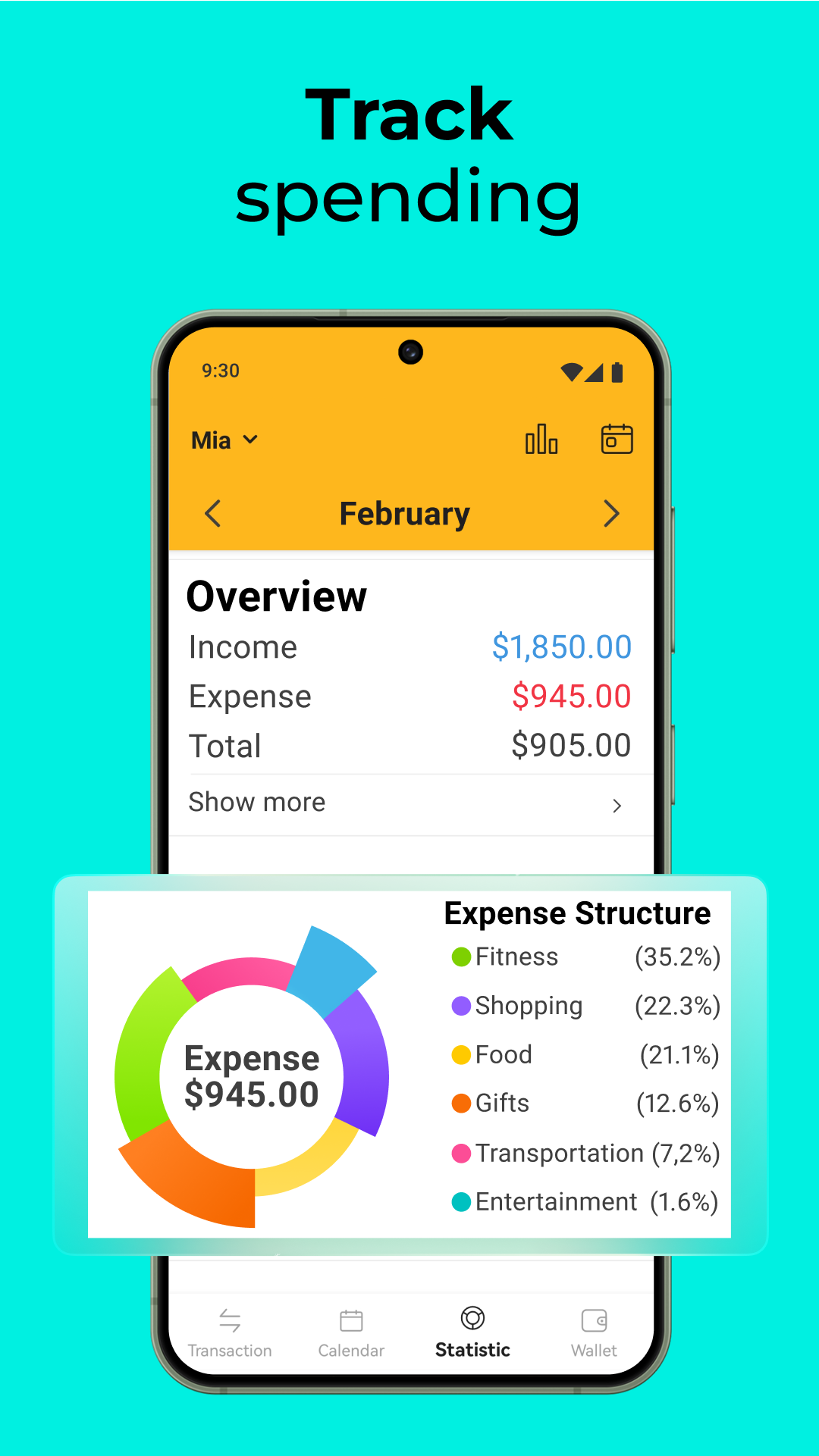 اسکرین شات 3 برنامه Money Manager: Expense Tracker