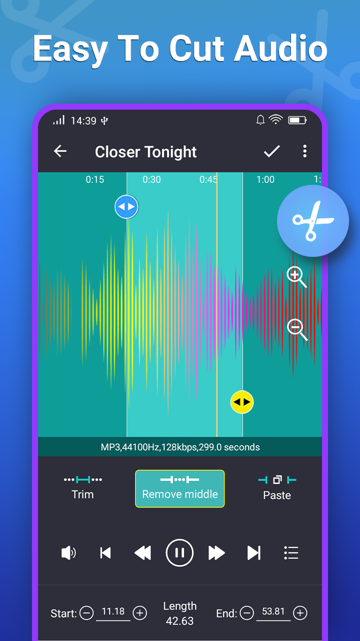 اسکرین شات 2 برنامه Ringtone Maker & MP3 Cutter