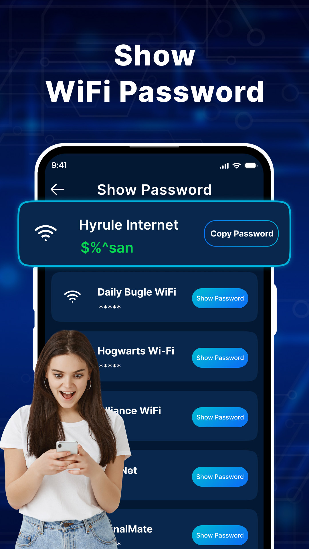 اسکرین شات 2 برنامه Wifi Password Show: Wifi Scan