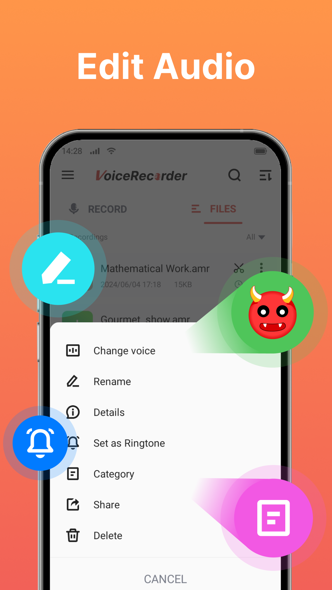 اسکرین شات 6 برنامه Voice Recorder Pro
