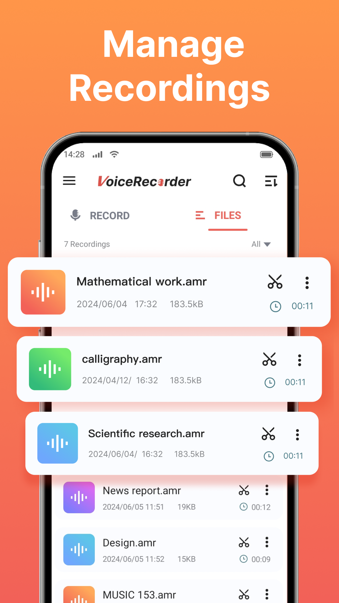 اسکرین شات 5 برنامه Voice Recorder Pro