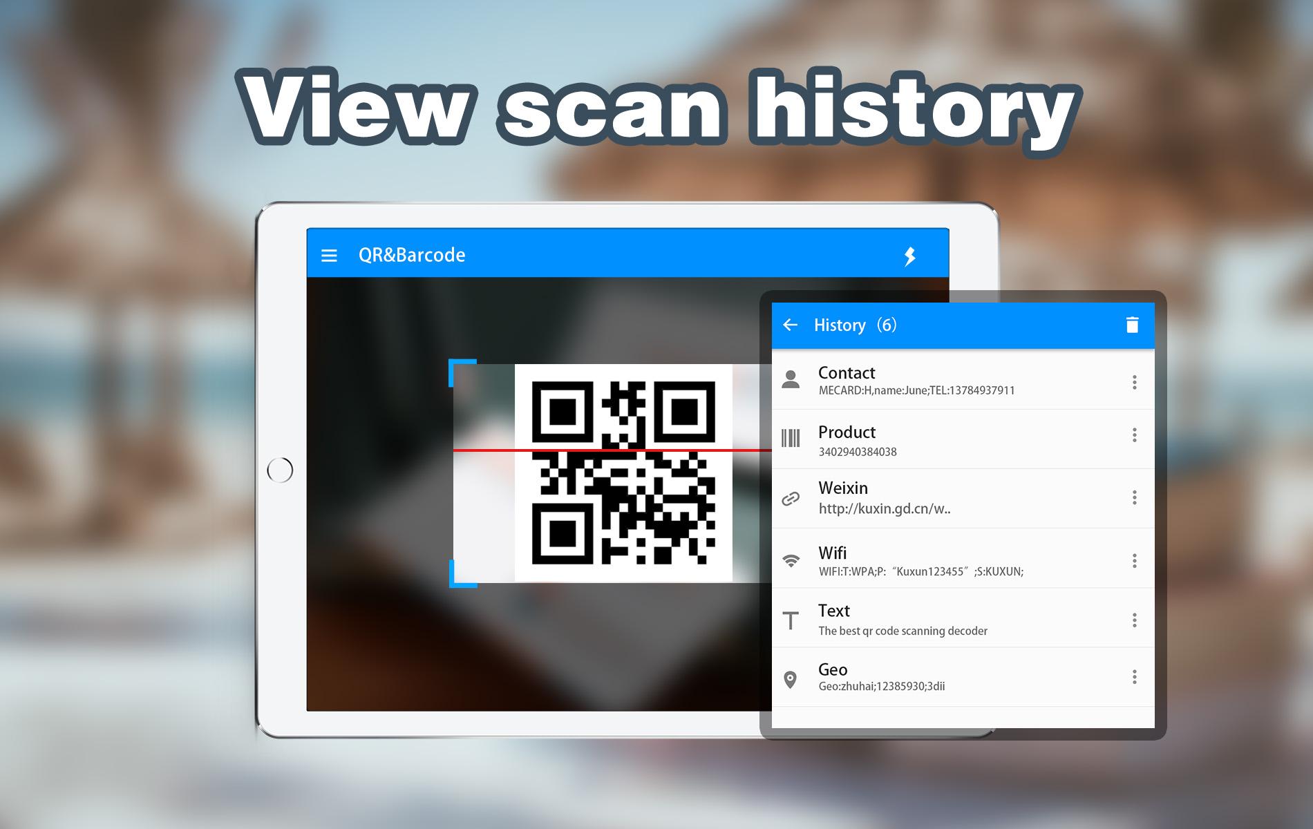 اسکرین شات 6 برنامه QR code & Barcode Scanner
