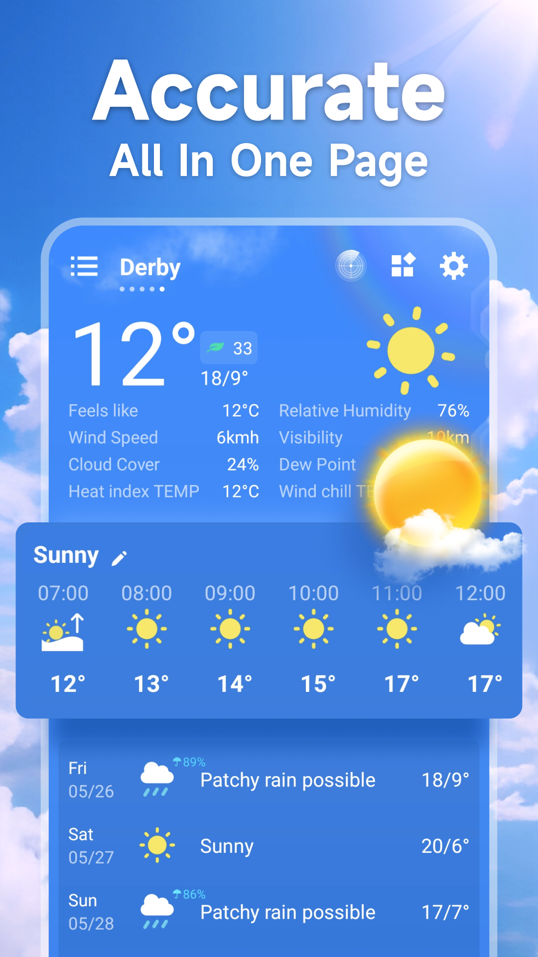 اسکرین شات 1 برنامه Local Weather Forecast