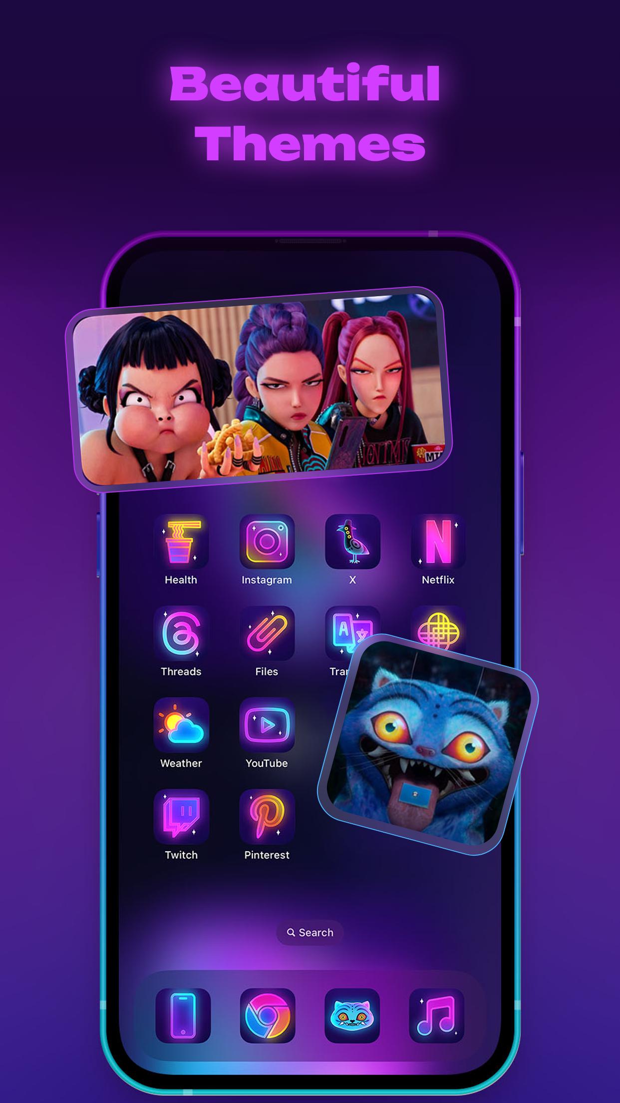 اسکرین شات 4 برنامه Themes: Icon Changer & Widgets