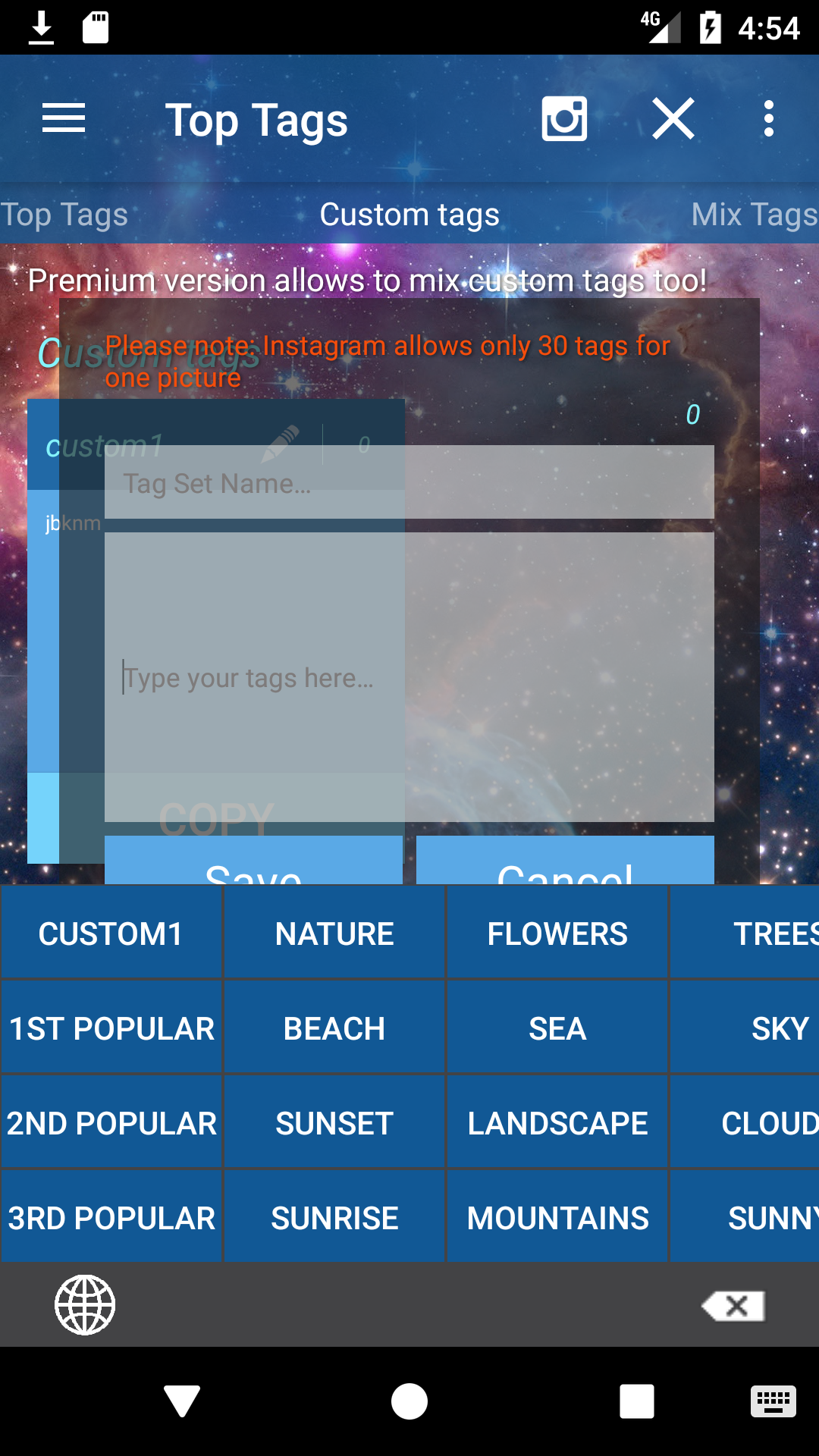 اسکرین شات 5 برنامه Hashtags for Likes