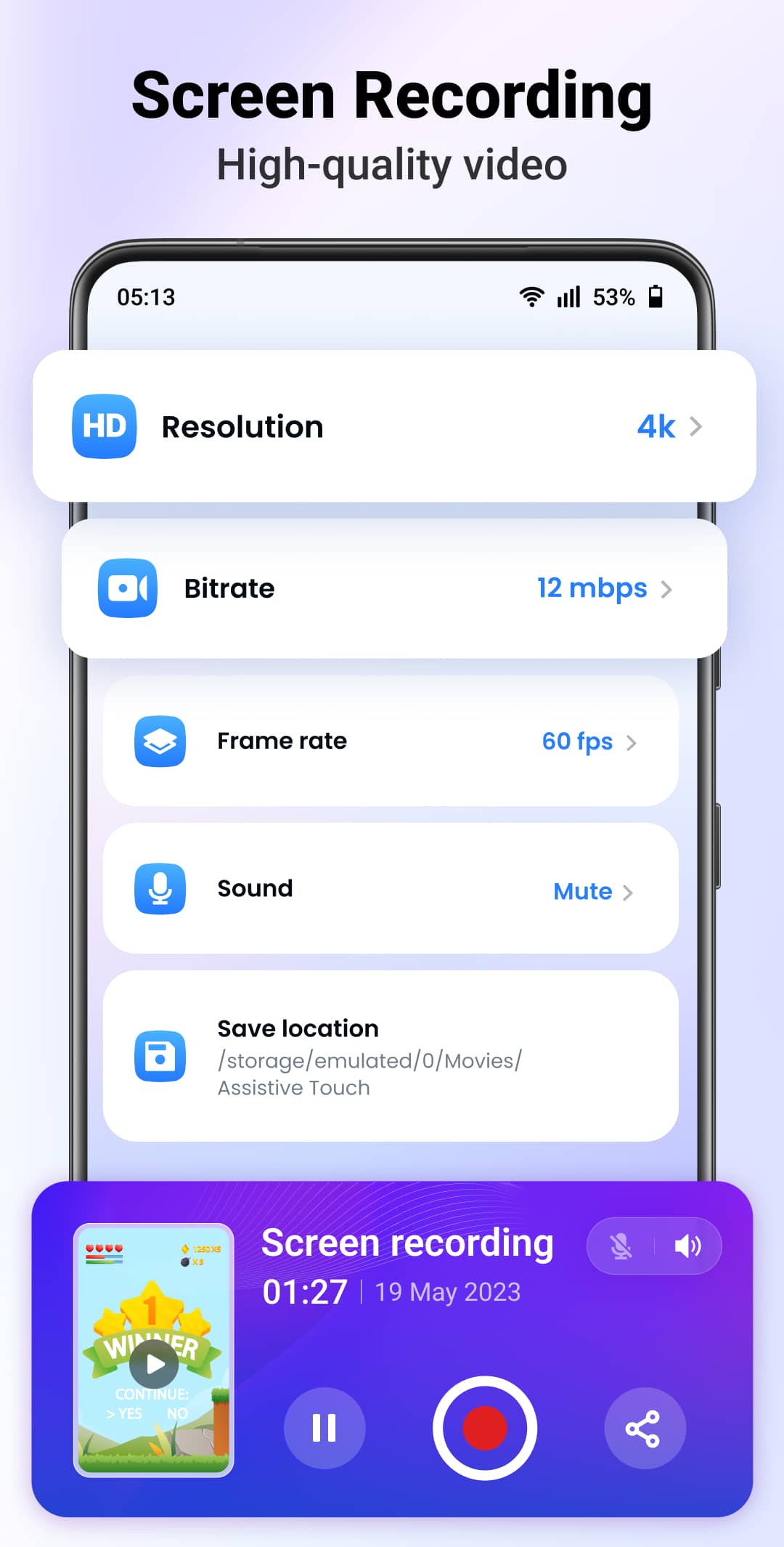 اسکرین شات 5 برنامه Assistive Touch for Android