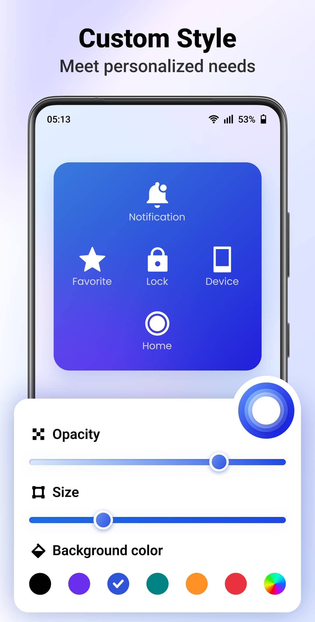 اسکرین شات 6 برنامه Assistive Touch for Android