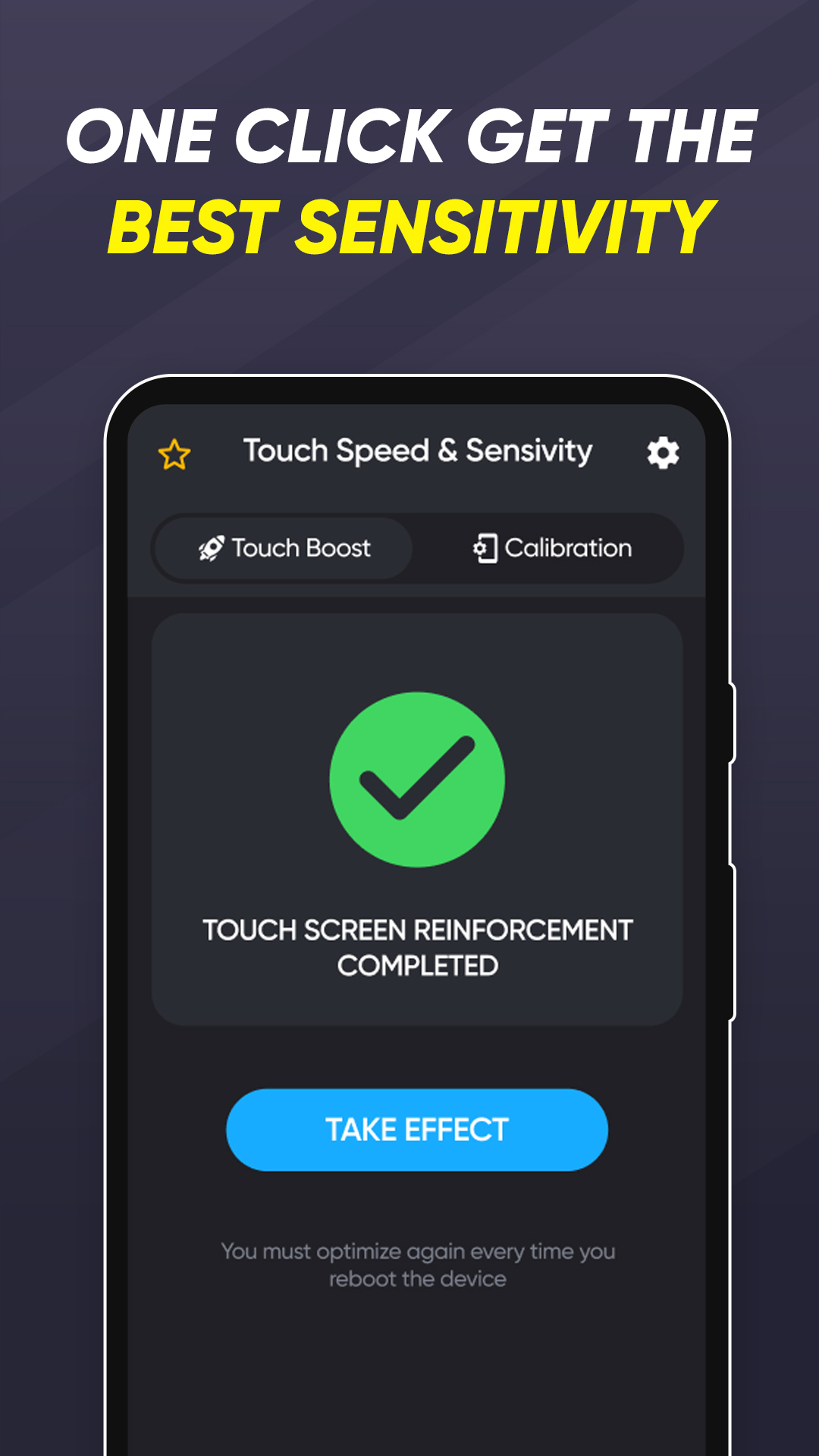 اسکرین شات 2 برنامه Touchscreen Response Speed Up