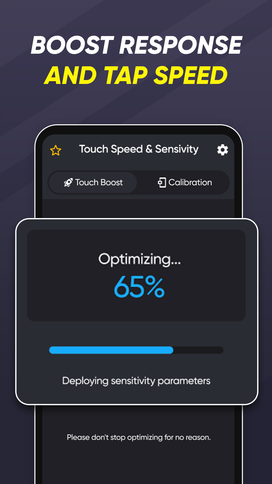 اسکرین شات 3 برنامه Touchscreen Response Speed Up