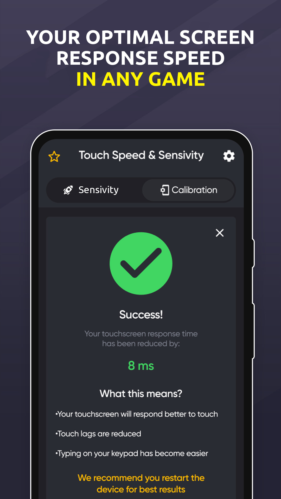 اسکرین شات 5 برنامه Touch Speed & Sensivity Tool