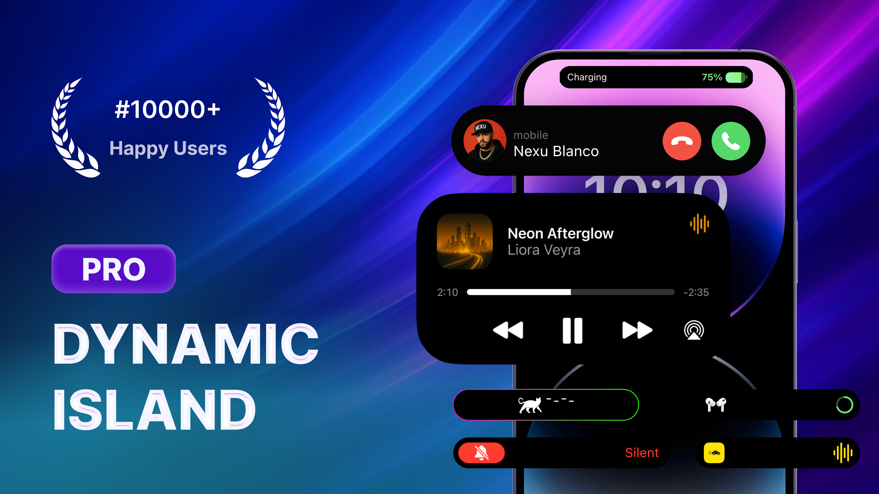 اسکرین شات 1 برنامه Dynamic Island Pro - Notch Bar