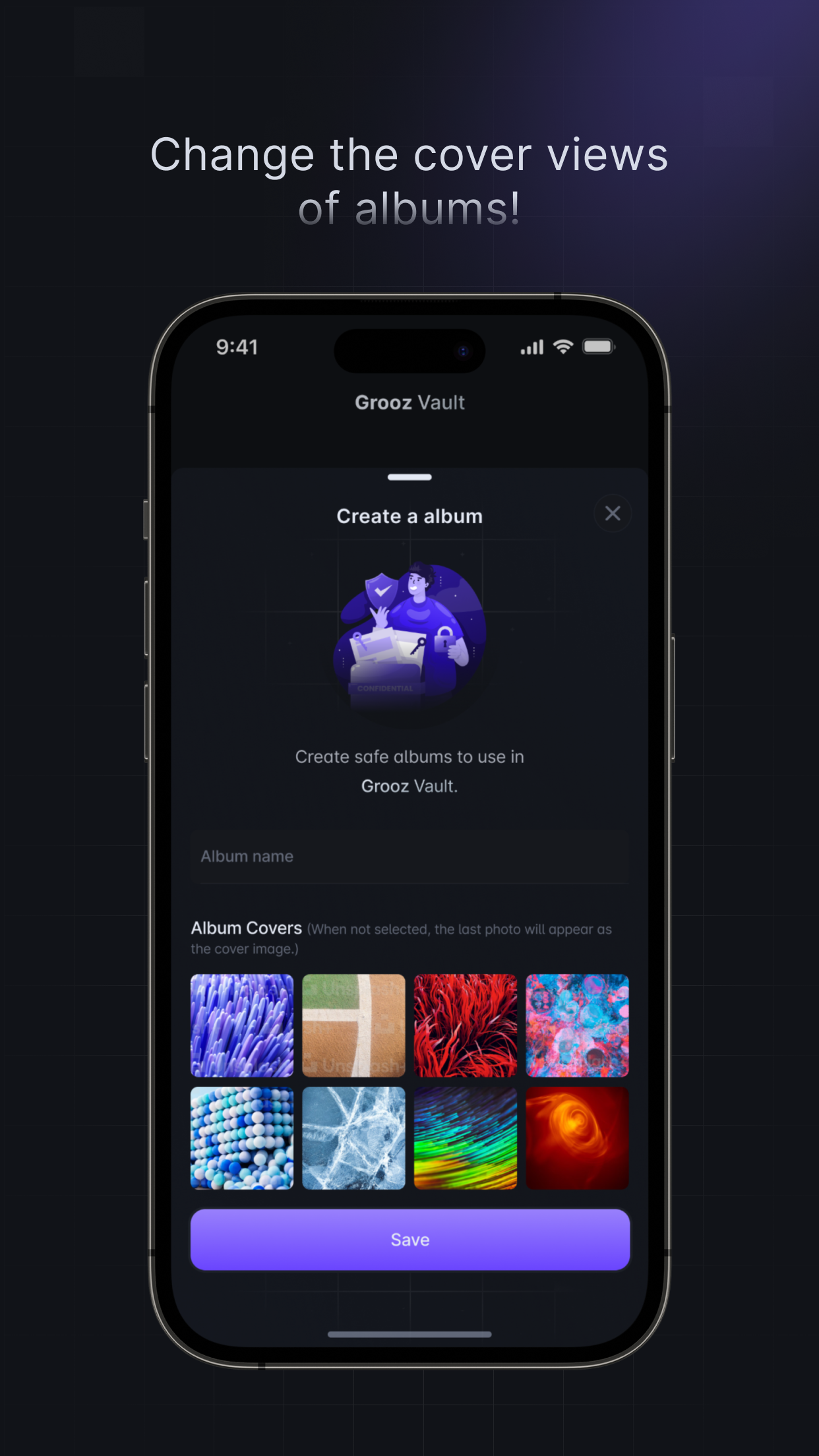 اسکرین شات 3 برنامه Grooz Vault - Hide Pic & Video