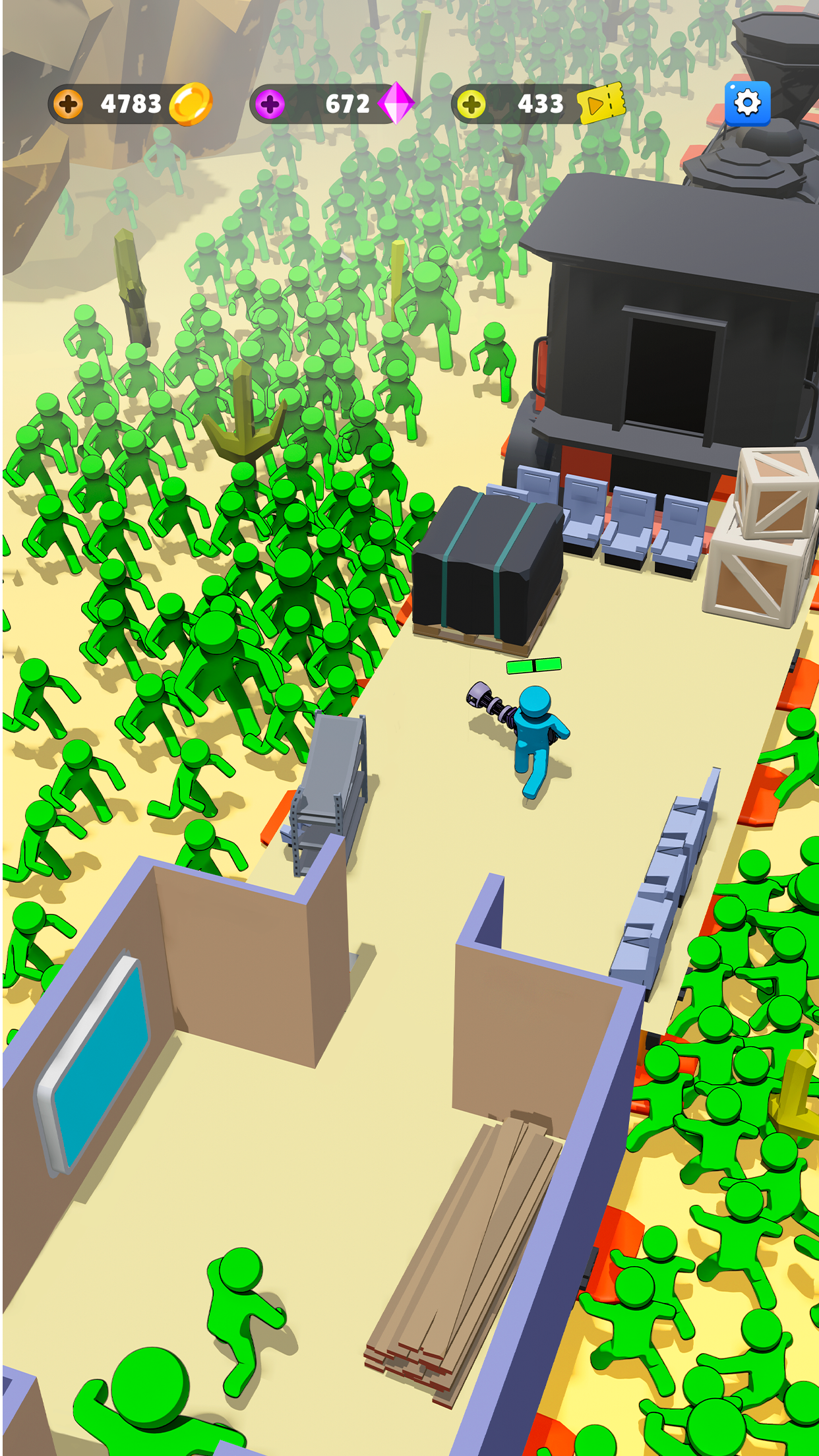 اسکرین شات 2 بازی Train Defense: Zombie Game