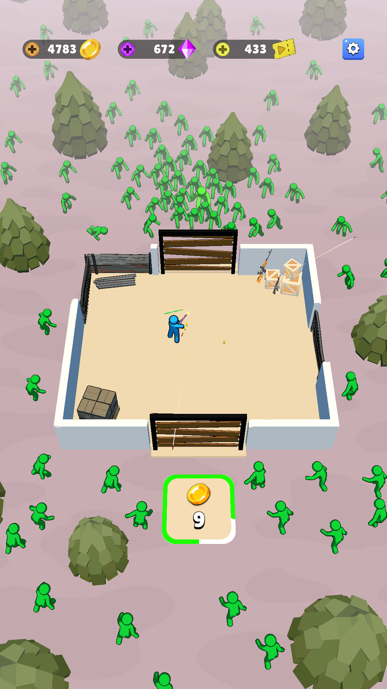 اسکرین شات 4 بازی Train Defense: Zombie Game