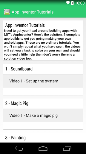 اسکرین شات 1 برنامه App Inventor 2 Tutorials FREE