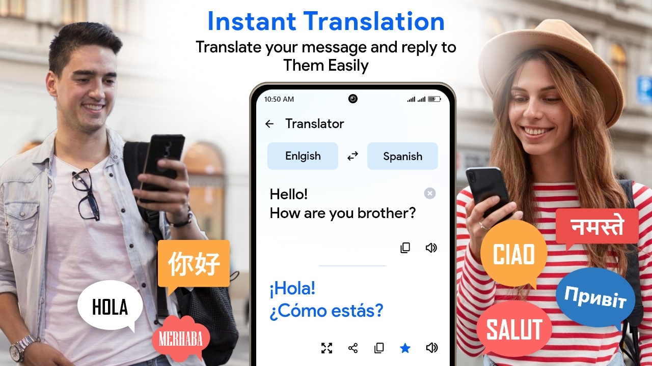 اسکرین شات 1 برنامه Language Translator: Translate