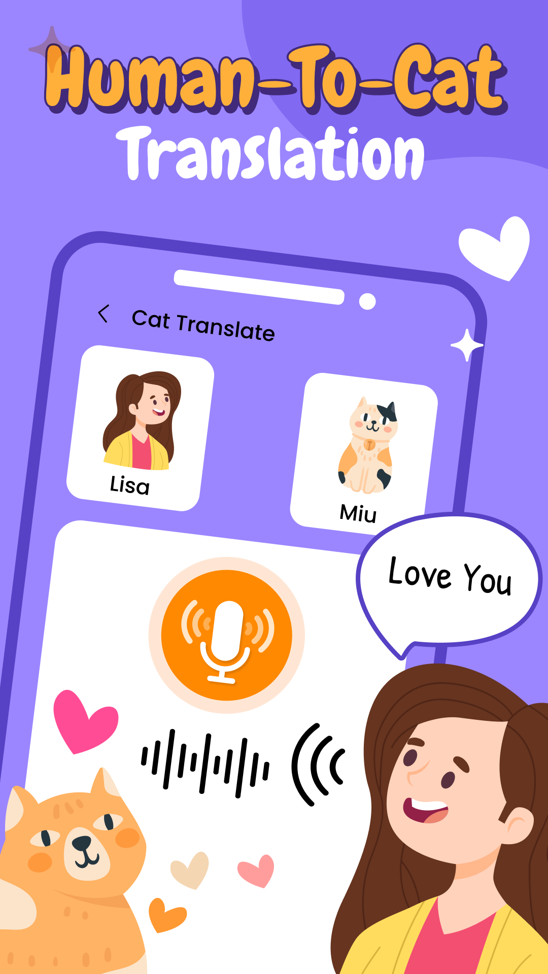اسکرین شات 3 برنامه Human to Cat Translator