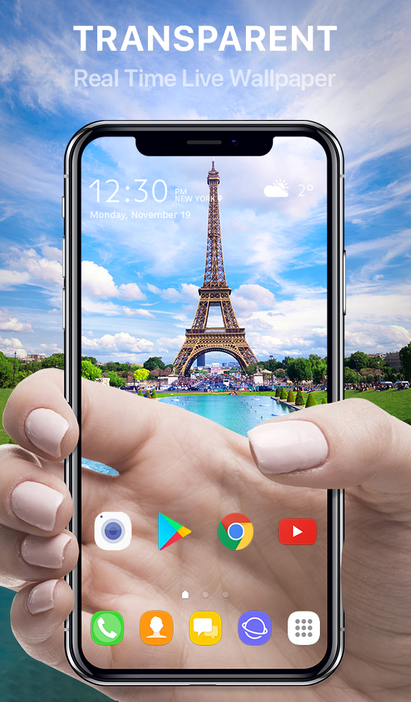 اسکرین شات 3 برنامه Transparent Wallpaper & Camera