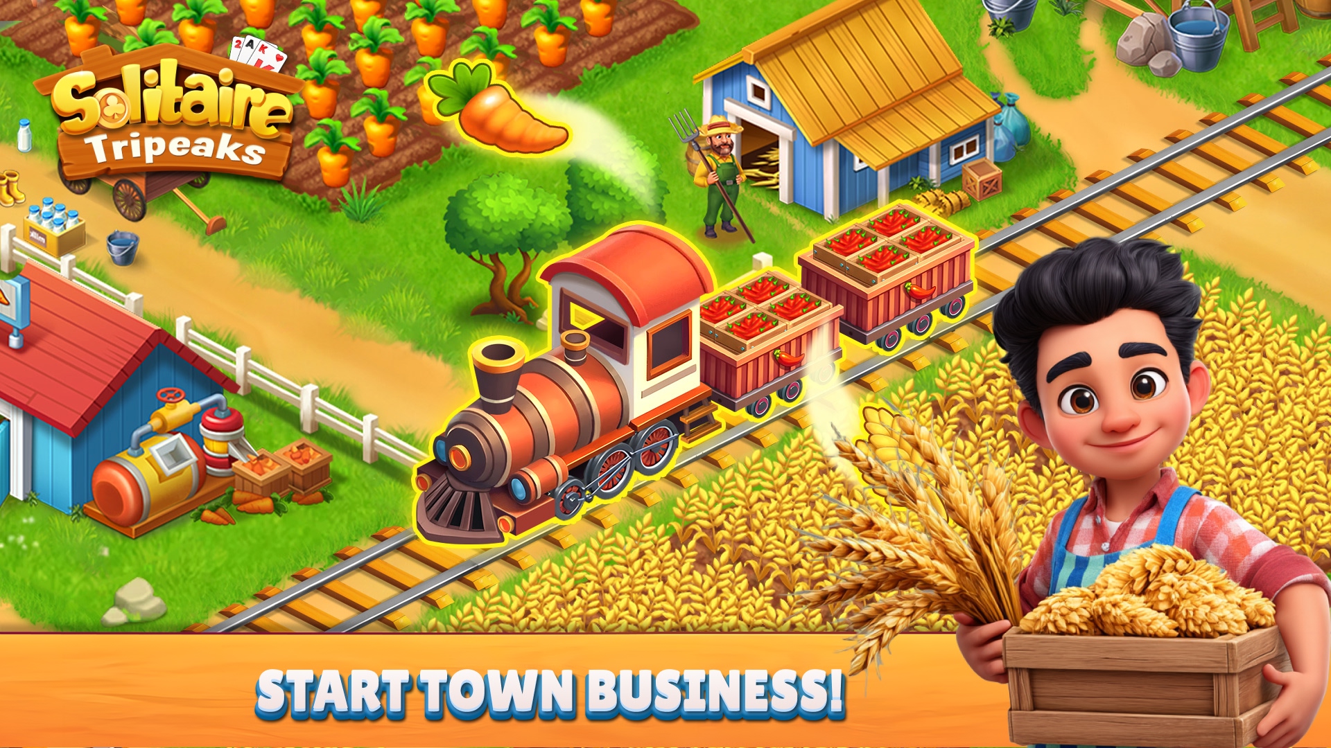اسکرین شات 4 بازی Solitaire TriPeaks Farm