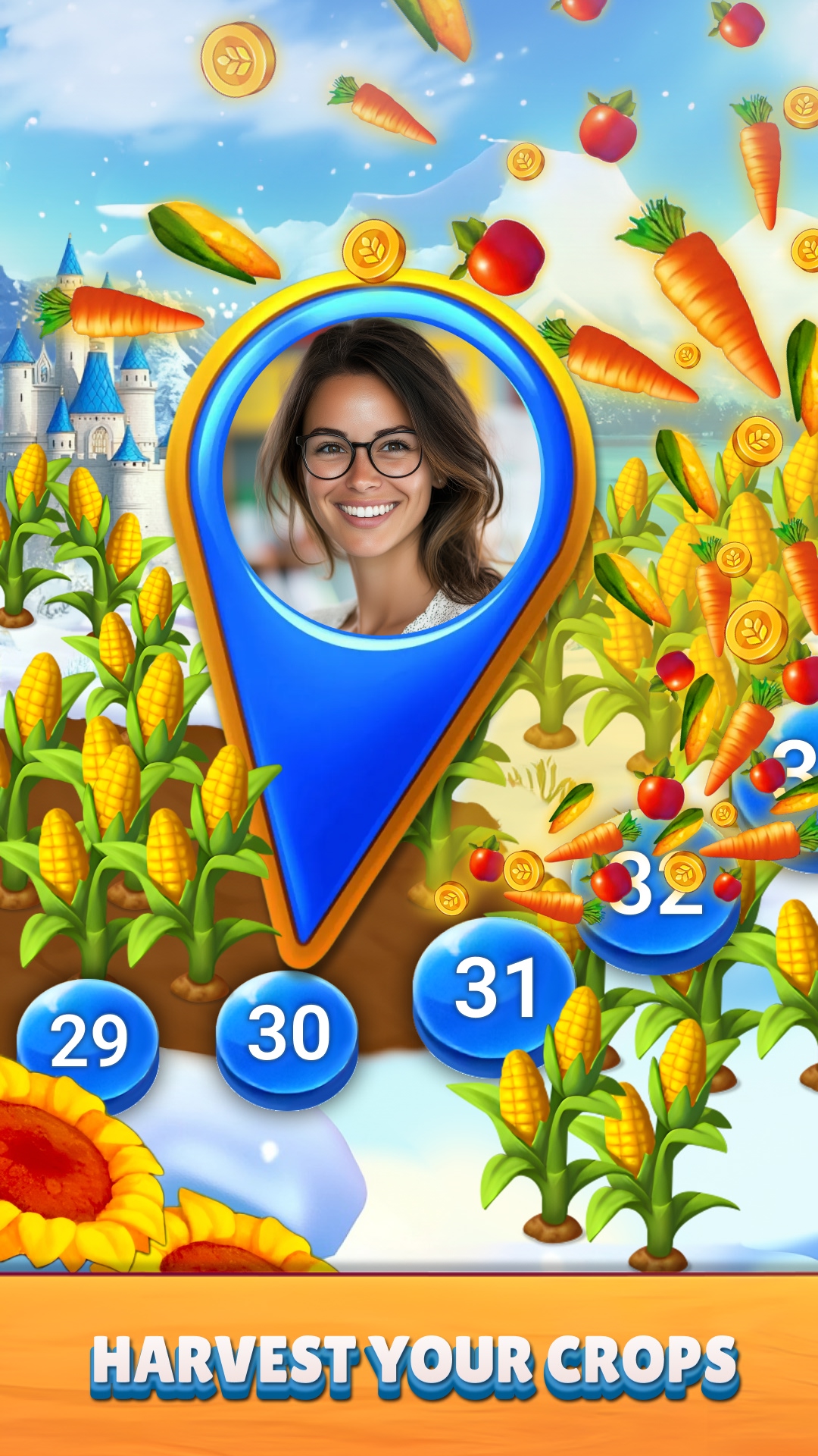 اسکرین شات 6 بازی TriPeaks Solitaire Idle Farm