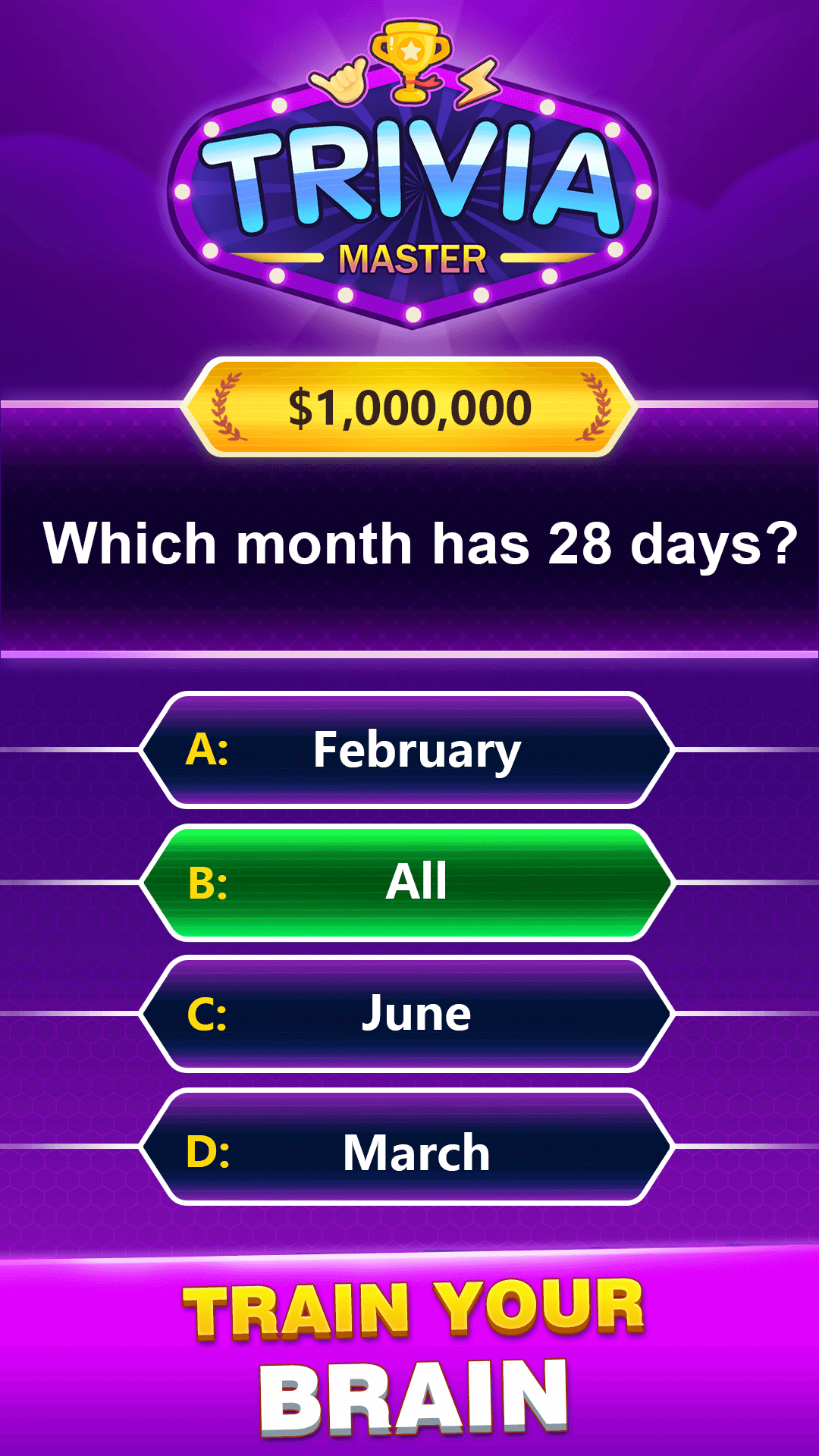اسکرین شات 1 بازی Trivia Master - Word Quiz Game