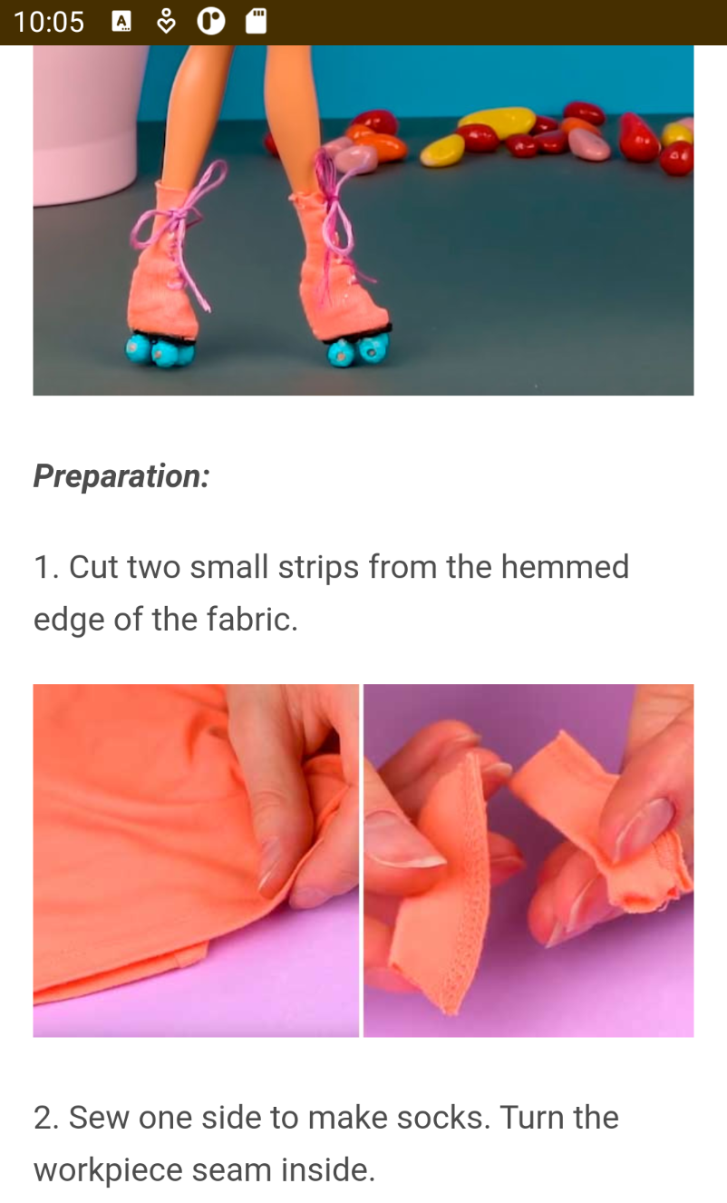 اسکرین شات 5 برنامه How to make doll clothes