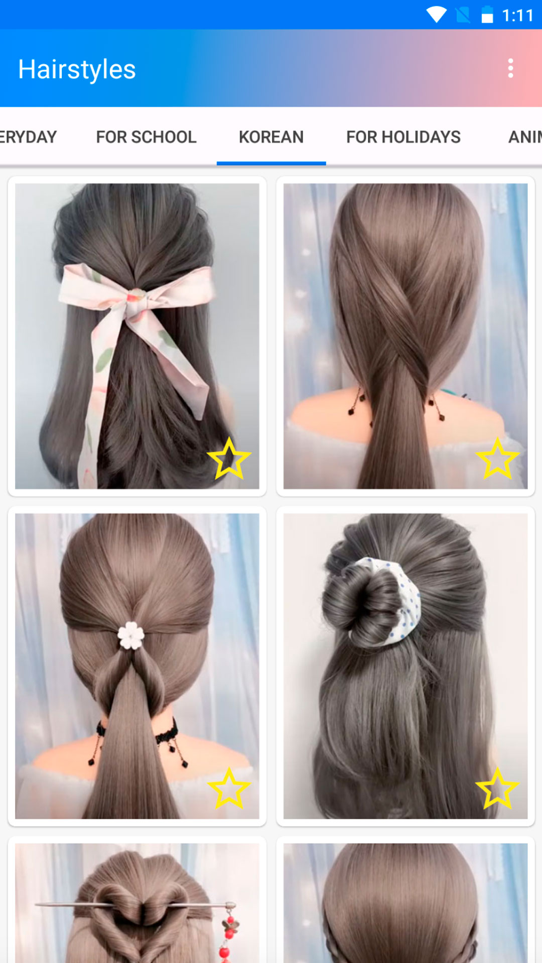 اسکرین شات 2 برنامه Easy hairstyles step by step