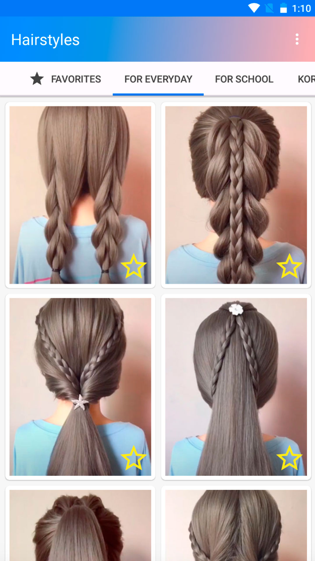 اسکرین شات 1 برنامه Easy hairstyles step by step
