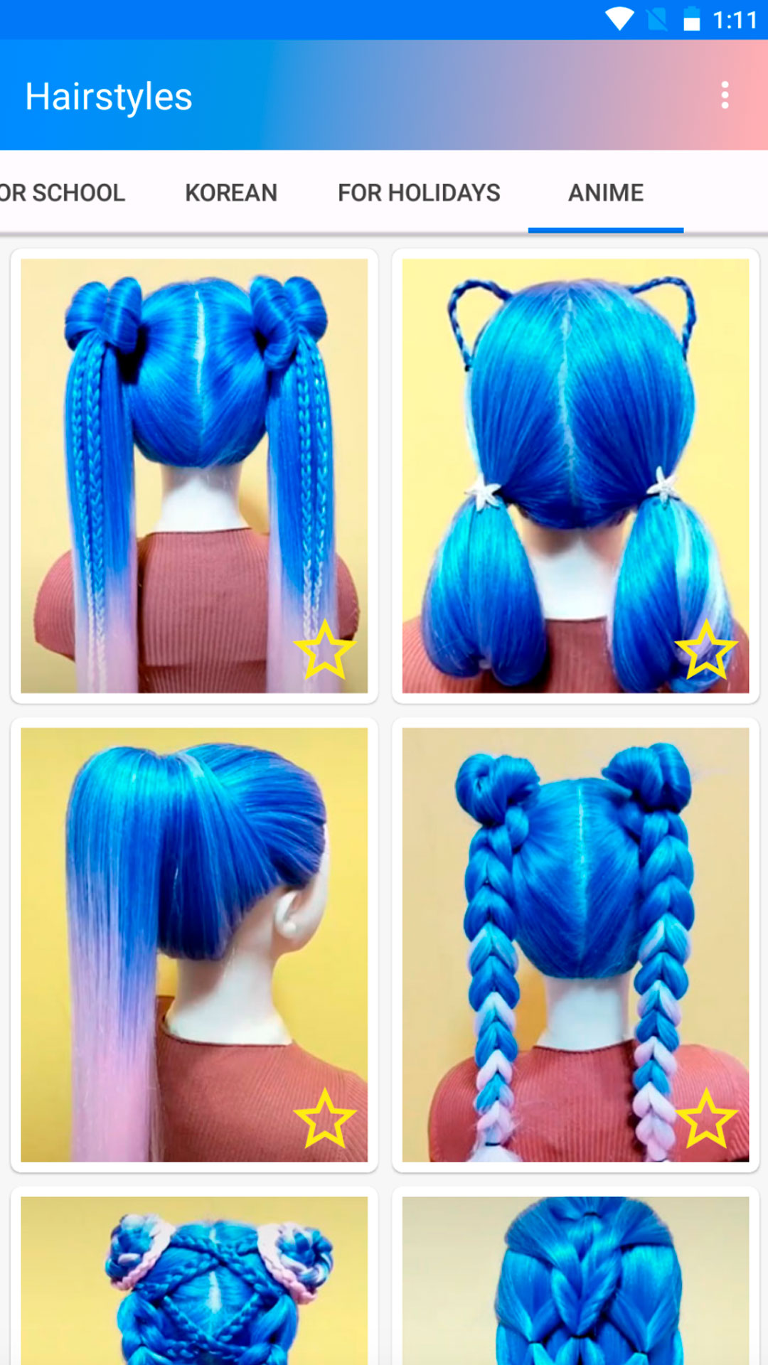 اسکرین شات 4 برنامه Easy hairstyles step by step