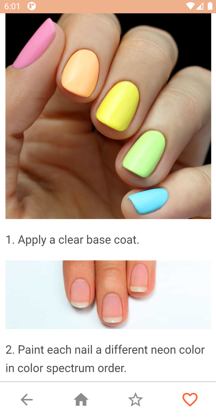 اسکرین شات 1 برنامه Nail art designs step by step