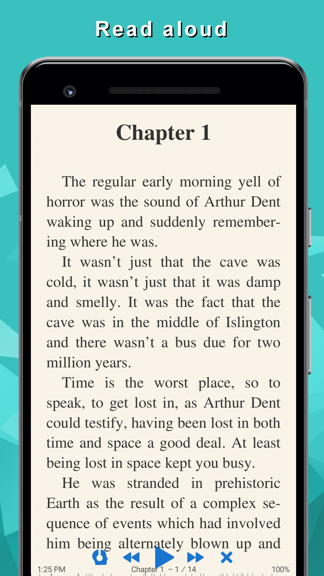 اسکرین شات 1 برنامه TTS Reader: reads aloud books