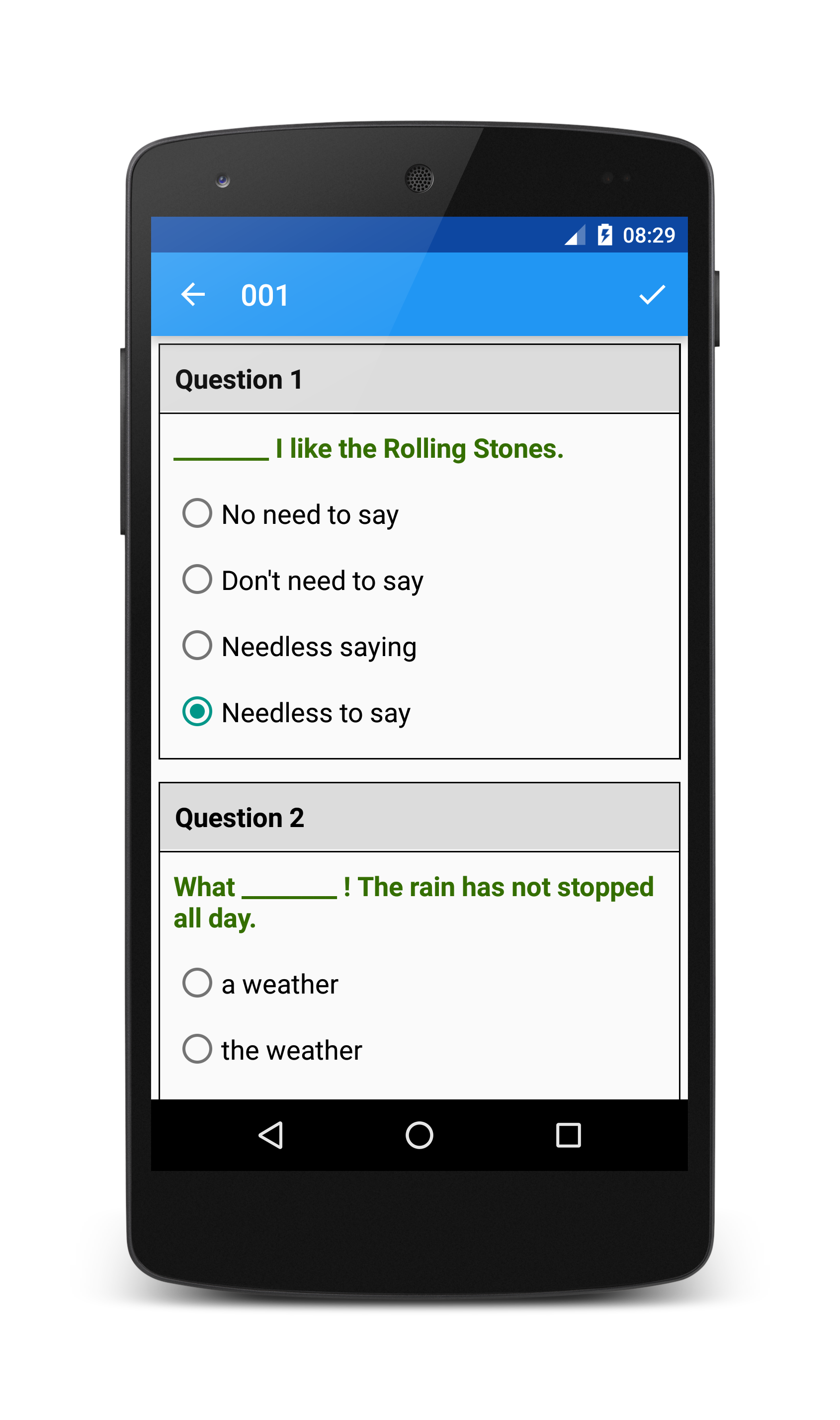 اسکرین شات 3 برنامه TOEFL Preparation