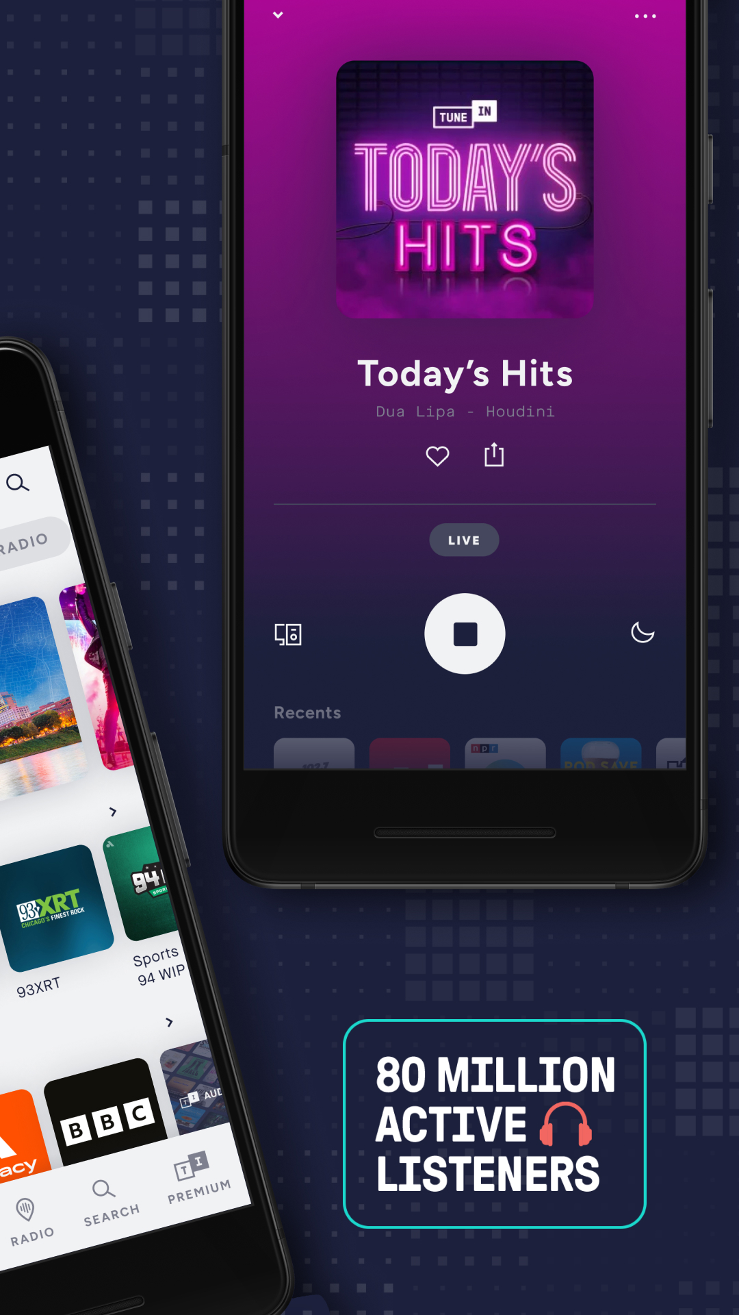 اسکرین شات 2 برنامه TuneIn Radio: Music & Sports