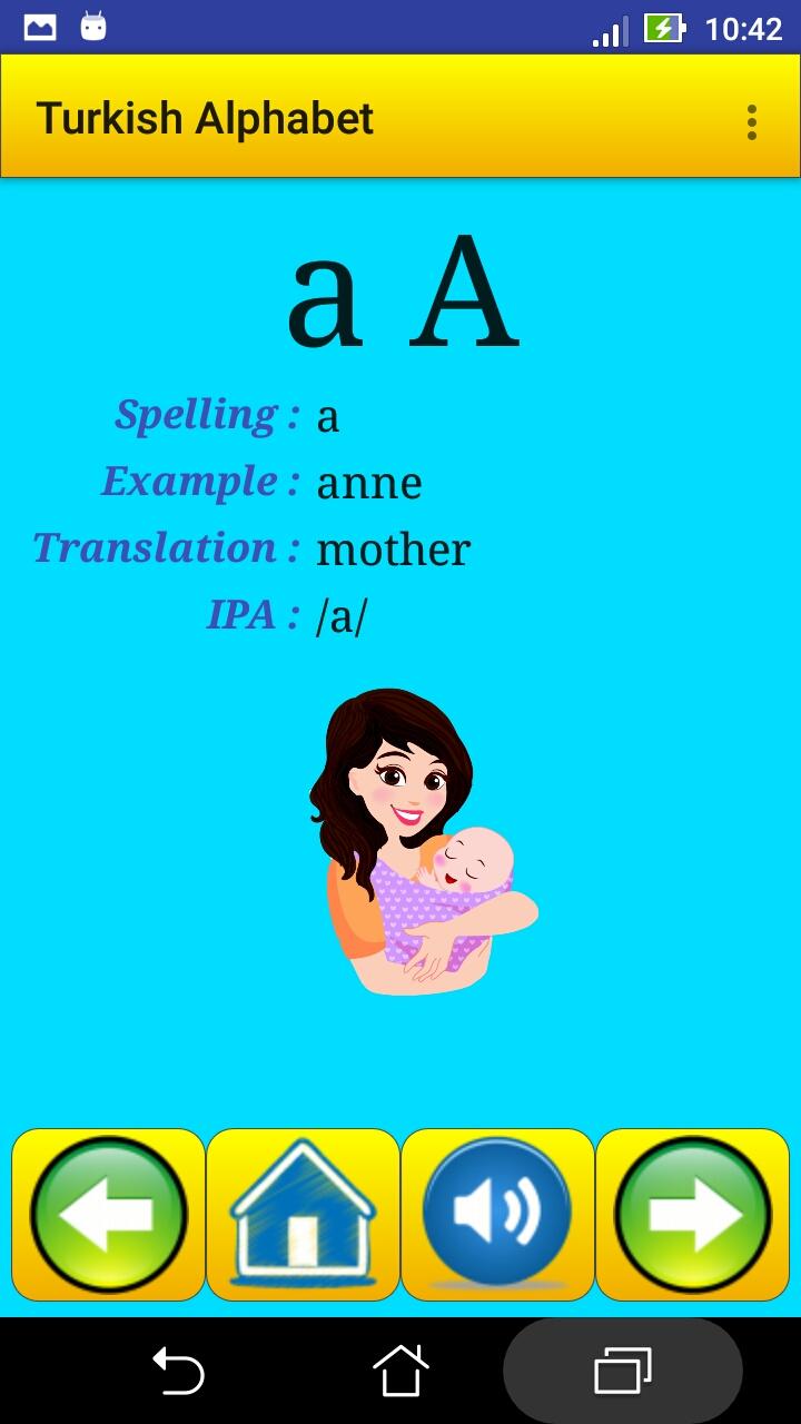 اسکرین شات 1 برنامه Turkish alphabet for students