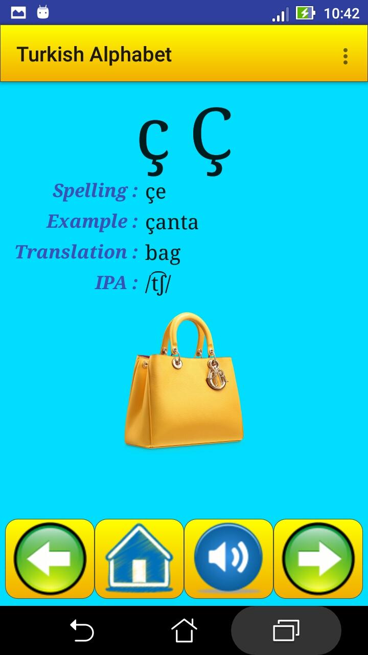 اسکرین شات 5 برنامه Turkish alphabet for students