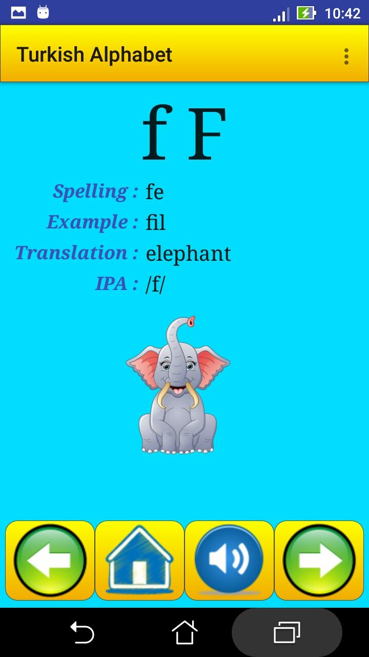 اسکرین شات 6 برنامه Turkish alphabet for students