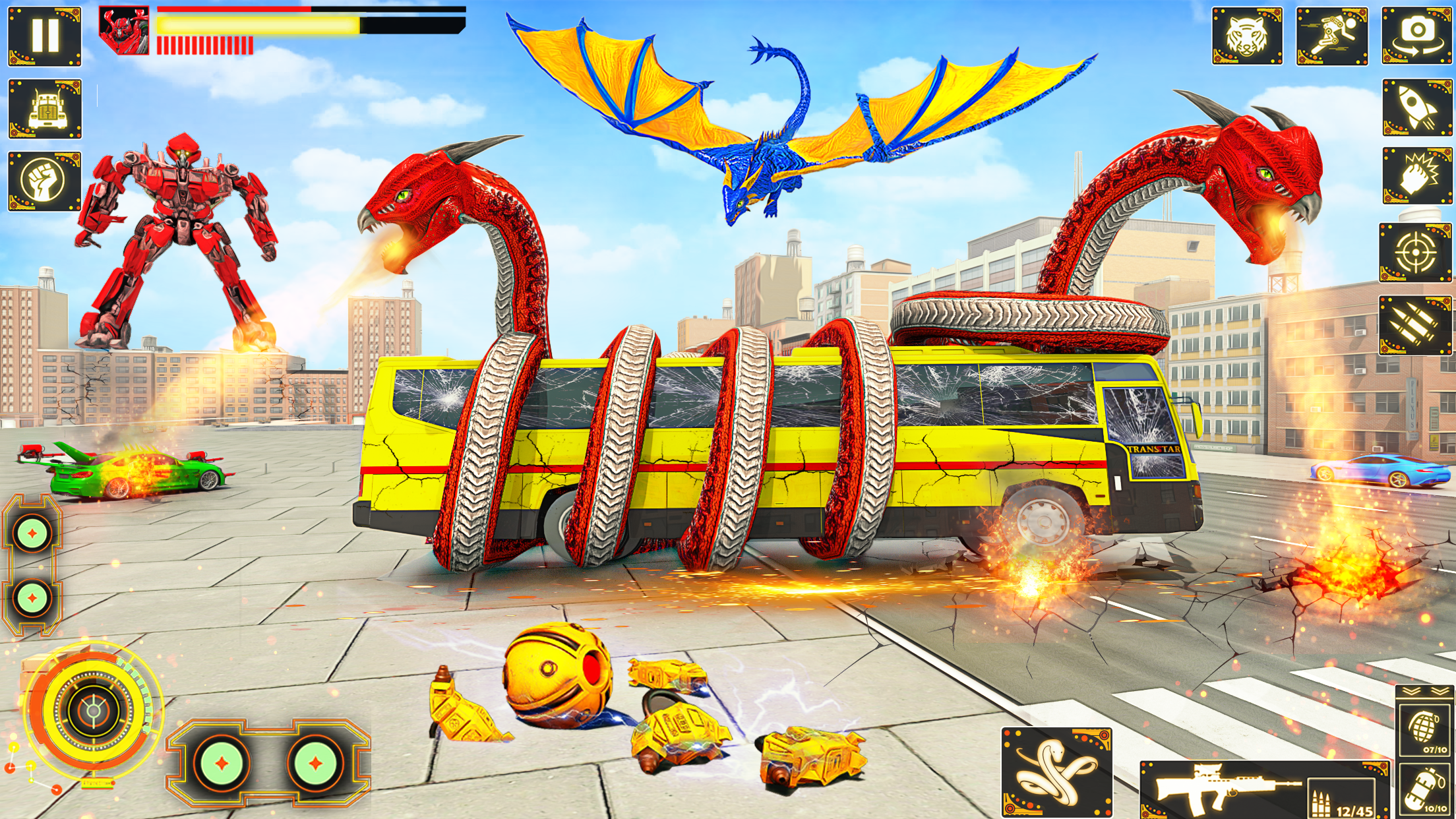 اسکرین شات 3 بازی Snake Car Robot Transformation